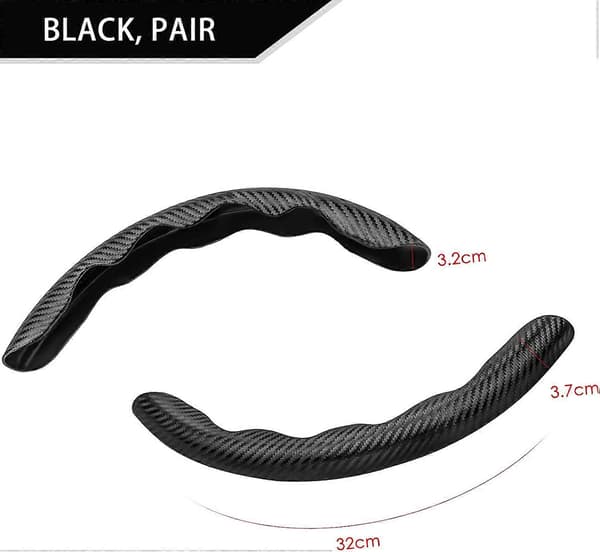 Universal Karbonfiber Bilrattdeksel Segmentert Bilrattdeksel for 35-38cm Ratt Spinner