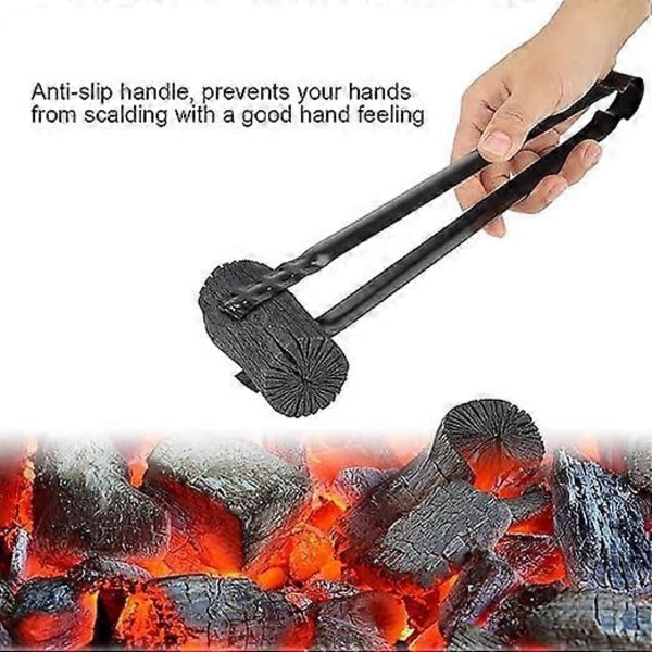 Multifunksjonell kulltang i metall med varmebestandig håndtak for matlaging, grilling, piknik