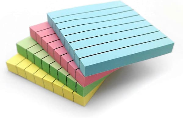Linede Sticky Notes | Pakke med 4 | 100 Ark pr. Blok