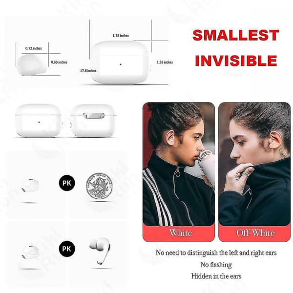 Usynlige Ørepropper Mini Skjult Bluetooth Headset Skjulte Mini Trådløse Øretelefoner Usynlige