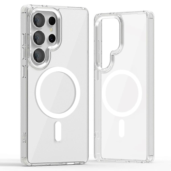 (Transparent) För Samsung Galaxy S25 Ultra Skal Kompatibelt med MagSafe TPU+PC Transparent Mobilskal Transparent