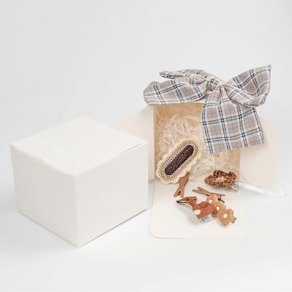 10-pak Papæsker til Gaver - 10x10x8,6 cm Cupcake/Håndværksbeholdere