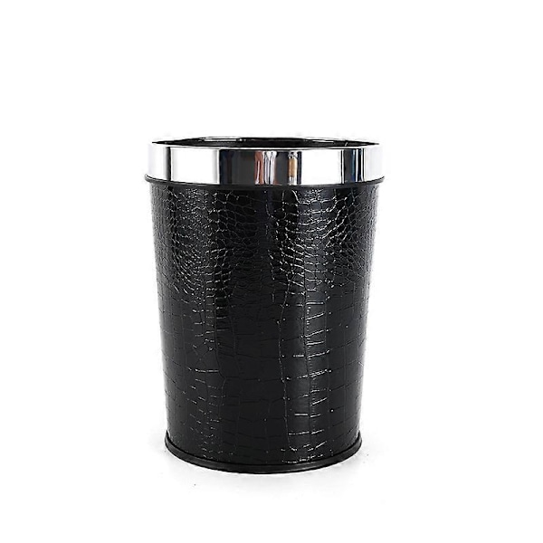 5L Läder Papperskorg - Retro Soptunna för Kök, Badrum & Kontor