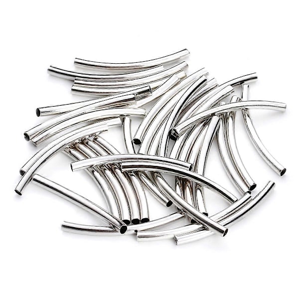 200 stk. Buede Lange Nuddelrør Twist Spacer Koblingsperler for DIY Smykkefremstilling Håndverk i Håndleddsarmbånd 3 25mm