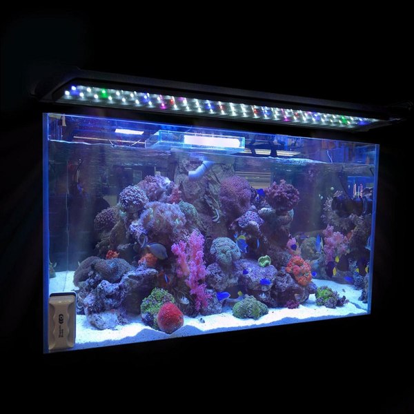 LED Aquarium Light Justerbar Full Spectrum LED-belysning akvarium lampa30 cm färgrik