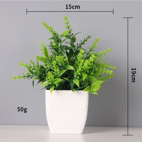 Kunstige Miniplanter, Falske Potteplanter, 4 Stykker
