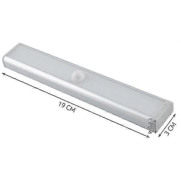 Batteridrevet LED-lys med bevegelsessensor, sølvfarget