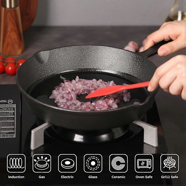 Non-stick støbejernspander til indendørs komfur udendørs BBQ grill 8 tommer
