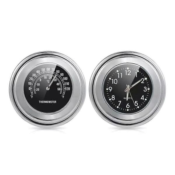 2 st Universal 25 mm Vattentäta Motorcyklar Cykelstyre Fäste Klocka Termometer