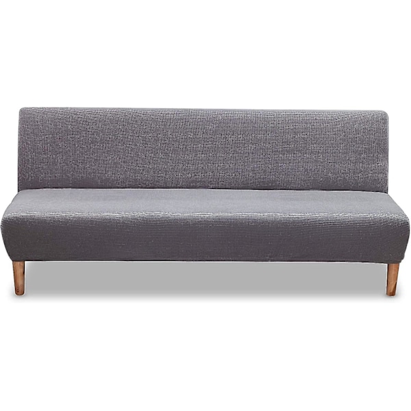Clic Clac Armless Trekk Elastisk Stretch Sofatrekk Sovesofa Trekk Armløs Sofatrekk (Grå)