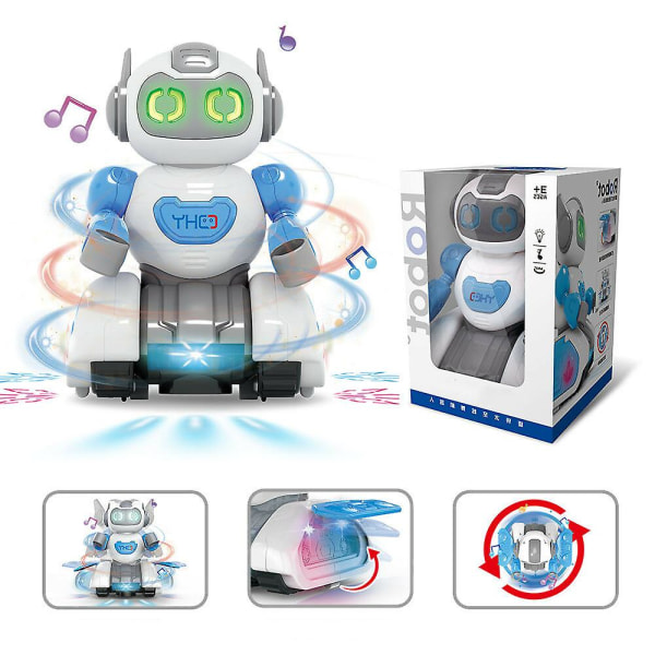 Elektrisk robot Universal Musik Roterande bländande dansleksak