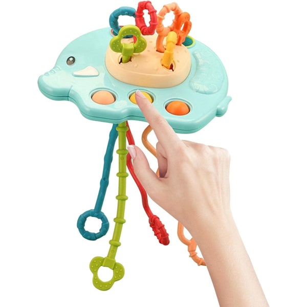 Baby Sensory Toys - Söt Elephant Sensory Toy Pull