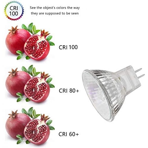 （35W)12v 35w Halogenlampor Gu5.3 Spot Base Varmvit, Dimbar, 8-pack