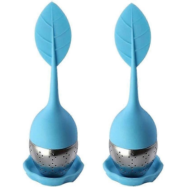Tekule/teinfuser/filterdiffuser/tesil i form av et teblad, infuser laget av 100% matvaregodkjent silikon og høykvalitets RUSTFRITT STÅL