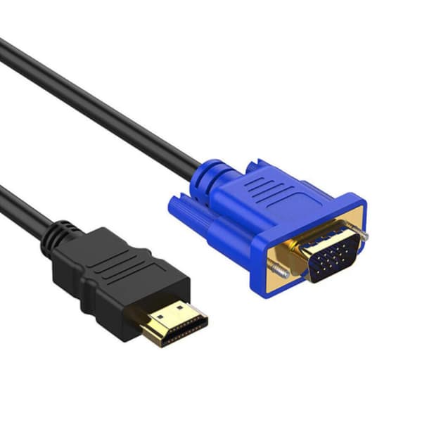 Kompatibel med HDMI til VGA-adapterkabel VGA til HDMI-adapter D-sub til HDMI-skærm 15-bens adapter til HDMI han til VGA han Co