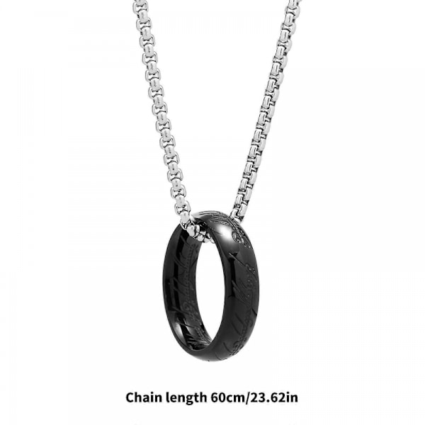 Miesten Retro Sormus Kaulakoru Titaani Teräs Solisluuketju Unisex Choker Arkikäyttöön Kaulaketju Asusteet Musta
