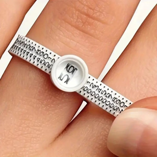 Ringmålebånd, ringmåler, måling av ringstørrelse, ringstørrelse