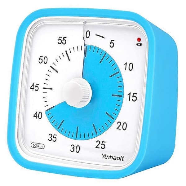 YUNBAOIT VT01 Visuel Timer med Natlys 60 Minutters Nedtællingstimer Stille Tidsstyringsværktøj
