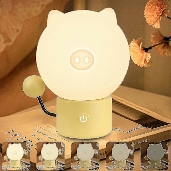 Natlampe til børn baby, natlampe børne touch lampe LED sengelampe til babyværelse soveværelse batteridrevet