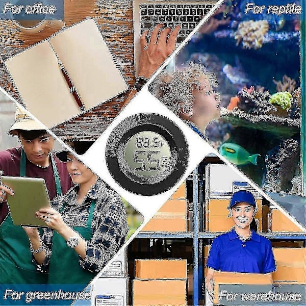 10-pack Mini Hygrometer Termometer Digital LCD-skärm För Växthus Barnrum Reptil Inkubator