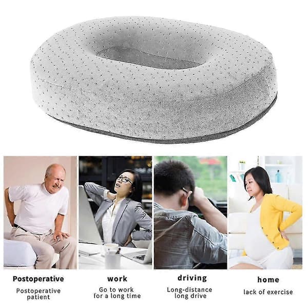 Memory Foam Ring Pude Hæmoride Hul Pude Cosbone Donut Haleben Pude Smertelindring