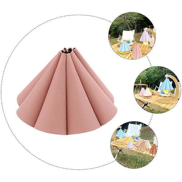 Campingbelysning lampskärm, läderskydd, hängande trädgårdsbelysningstillbehör, läderlampskärm