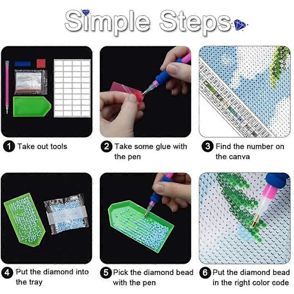 DIY 5D Timanttimaalaus Piirroslehmäristipisto Timanttimosaiikki Kirjonta Eläinkuva Strassit Käsintehty Kodin Sisustus 12X16 tuumaa