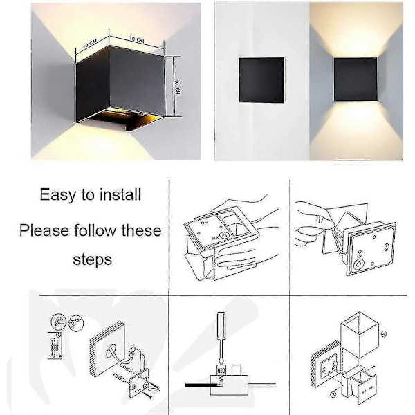 2*6w LED utomhuslampor -