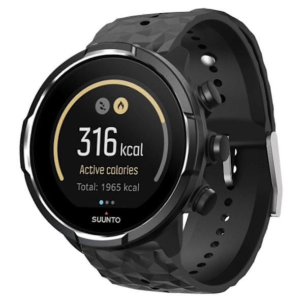 (Style B) Type B til Suunto 9/9 Baro Rhombus Mønster Urrem 24mm Blød Silikone Udskiftningsrem