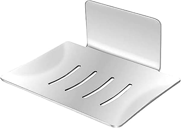 Såpeholder uten boring, rustfritt stål, selvklebende, såpekurv