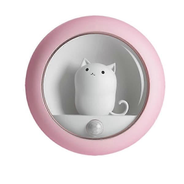 Bevegelsessensor Katt Nattlys Smart LED Nattlys PIR Bevegelsessensor USB Oppladbar Lampe Dkor