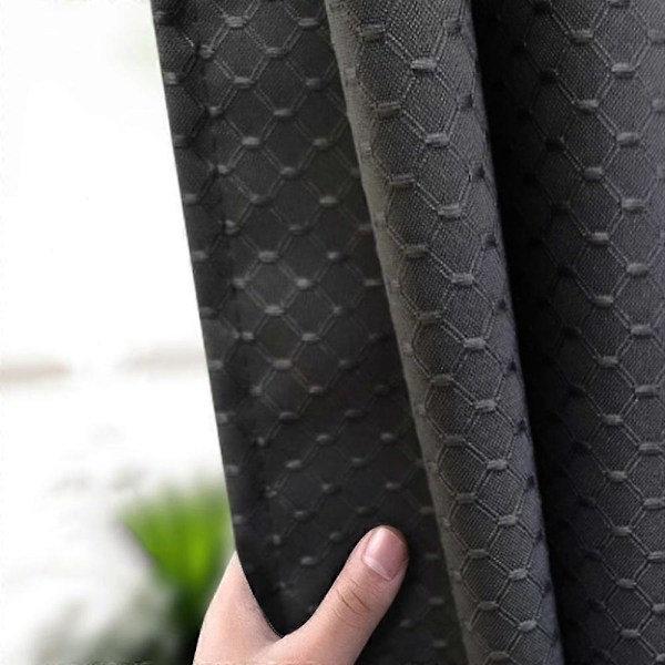 Muggbestandig Dusjforheng Vanntett og Vaskbart Stoff Tykt Lite Dusjforheng i Mørkegrå Vaffel Polyester for Badekar 80x180cm