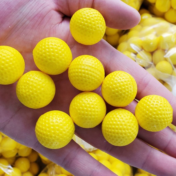 Booster av 100 bollar (gula runda bollar) Färgade plastbollar 100 stycken