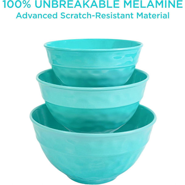 Skålset med Stapelbara Skålar, Melaminmaterial, Perfekt för Pasta- och Salladsberedning