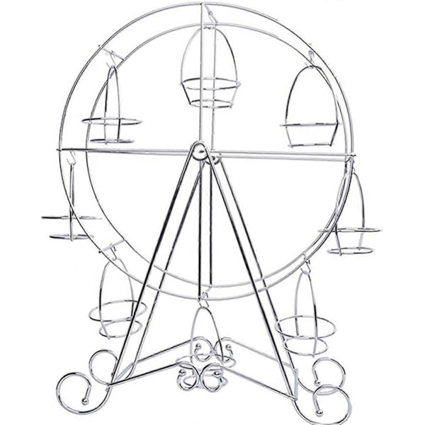 Ferris Wheel Cupcake Stand Sølvfarvet til Karneval og Cirkus Temafest