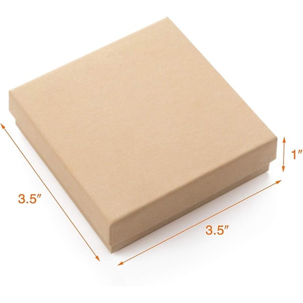 40-pack Smyckespresentaskar - 8,9x8,9 cm Kartong för Örhängen/Halsband