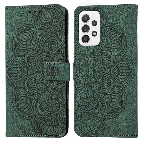 Mandala-präglat flipfodral i läder för Samsung Galaxy A23
