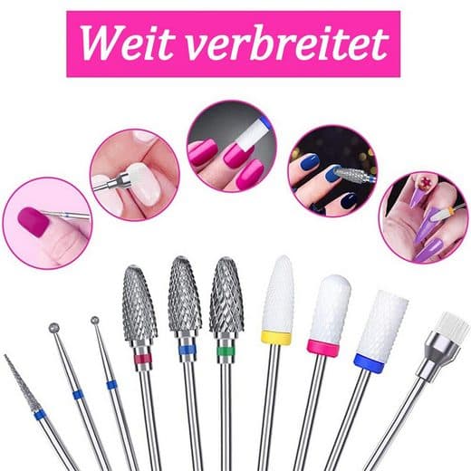 Manicure-pedicure sæt, 10 dele, negleklipper tilbehør 2,38 mm