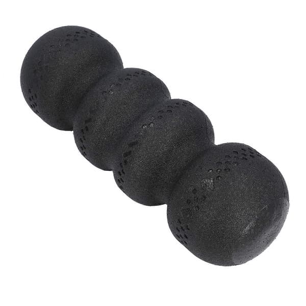 Foam Roller 18 Tum Svart EPP Hårdhet 75 Räfflad Design Muskelmassage Roller för Träning Avslappning