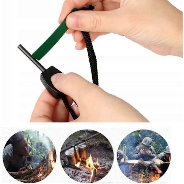 Ild Flint, Ildstarter, Flint Type Ildstarter, Essential Lighter Flint, Essential Lighter Flint, Survival Ild Flint, til Survival Kit, Camping og Vandring
