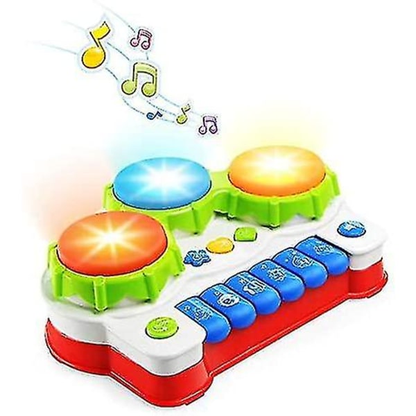 Piano Och Trumma Med Ljus Baby Leksak