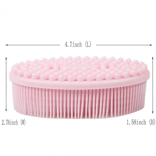 3 Stykker Eksfolierende Silikon Kroppsskrubber Kropp Silikon Skrubbebørste Silikon Kroppsvask Skrubber for Hudeksfoliering, 3 Farger (Rosa, Blå og Grønn)