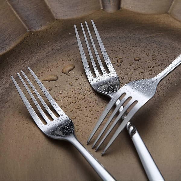 6-pack middagsgafflar, rostfritt stål 21,5 cm, bordsgafflar, bestick gaffelset, silverbestick set, diskmaskinsäker.