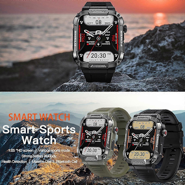 (Svart) Ny Uppgraderad Gard Pro Ultra Smart Klocka, Gard Pro Ultra Smart Klocka, Full Touch Screen Bluetooth Samtal Utomhus Sportklockor, Fitness Tracker