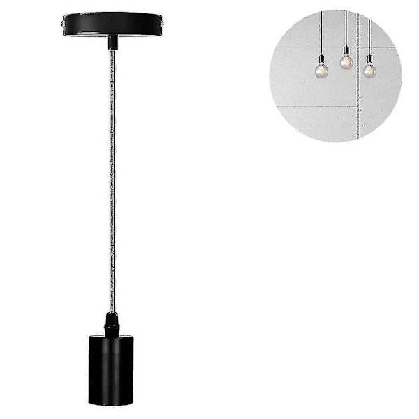 Metall lampeholder, E27 lampesokler med kabel, ledningspendel, hengende lampelkabel, ideell for takbelysning
