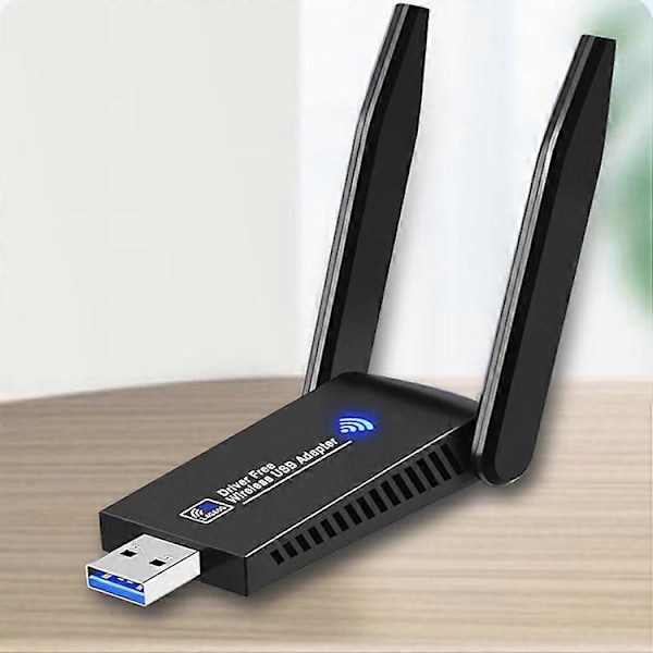Kraftfull Dual Band USB 3.0 WiFi-dongel, 2,4G / 5,8GHz, WiFi-adapter för PC/Laptop/Tablet, Kompatibel med Windows 11/10/8/7/Vista/XP, Mac OS X