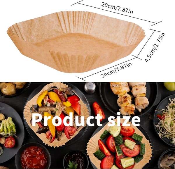 Airfryer papirforinger, engangs papirforinger 20x4,5 cm
