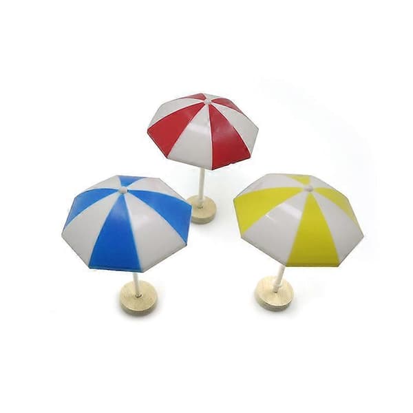 2 st Gula Mini gungparasoll mikro landskap strand strandtillbehör
