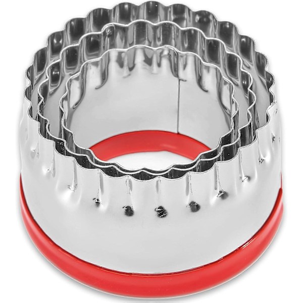 3 stk. Runde Kakeutstikkere, Rustfritt Stål, Unik Design for Baking