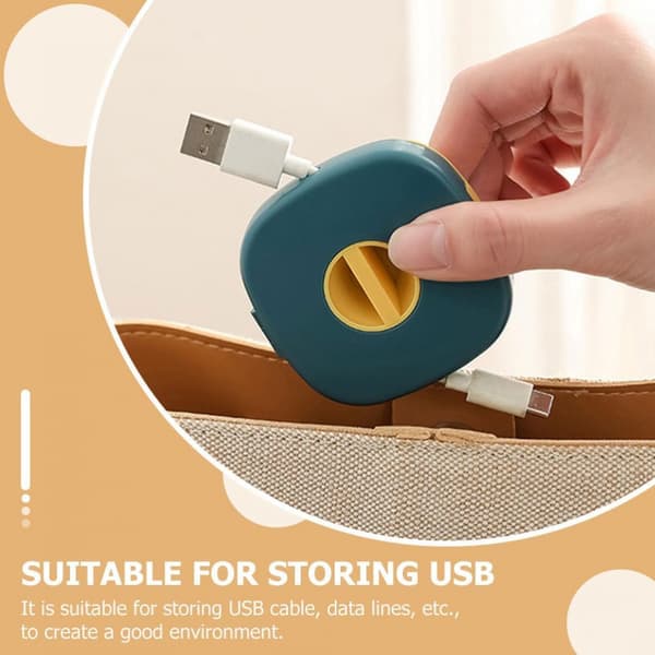 3-pack USB-kabelvinda, infällbar laddningskabelhållare, tom kompakt telefonkabelorganisatör, bärbar mångsidig omkopplingskabel